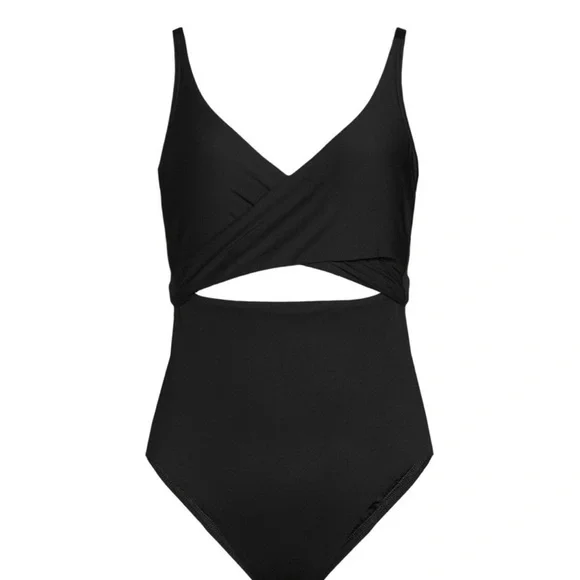 Lands' End Black Women's Swim One Piece - Picture 4 of 6